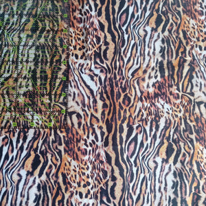 100% Cotton Fabric With Tiger Stripe Print