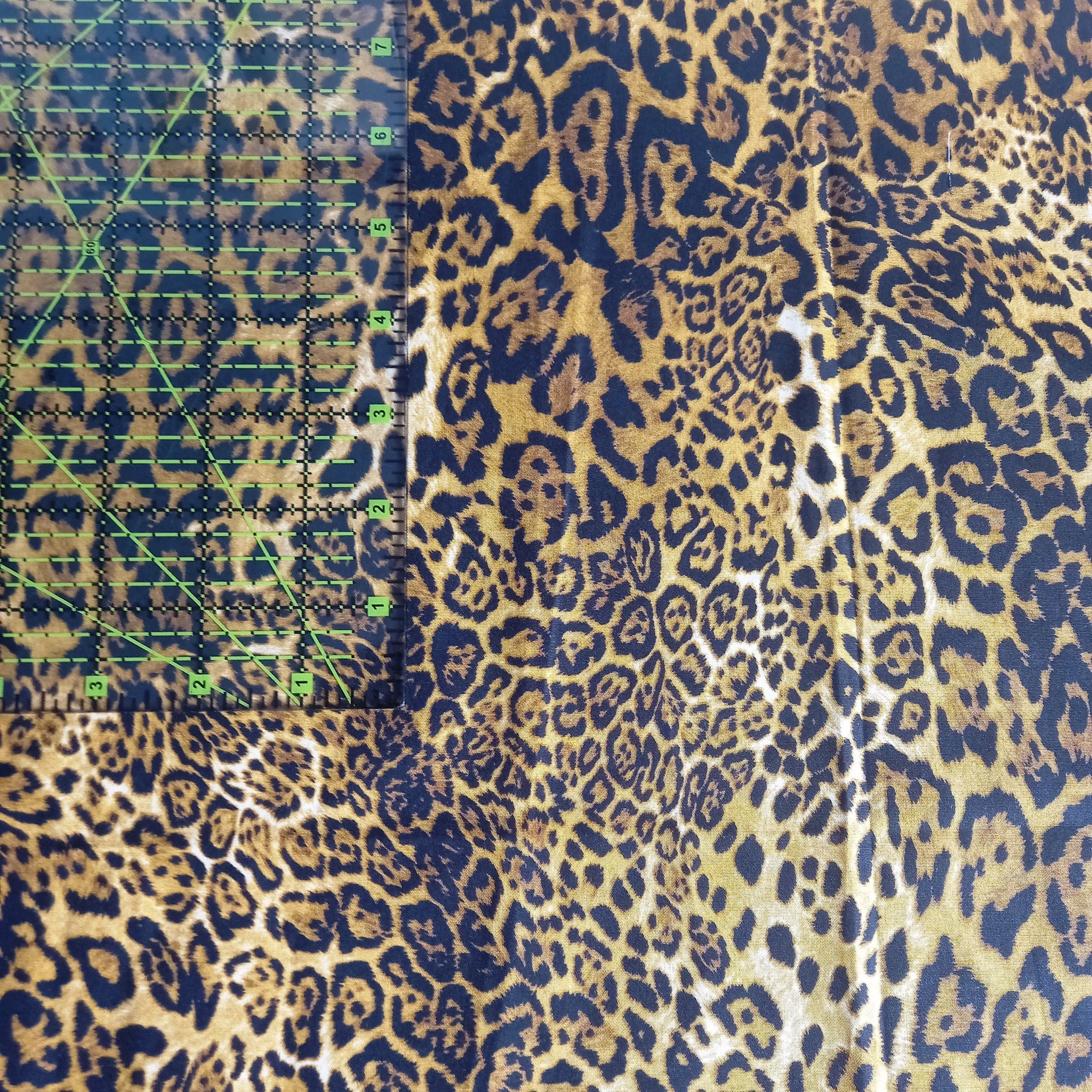 100% Cotton Fabric With Leopard Print