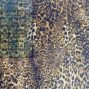 100% Cotton Fabric With Leopard Print
