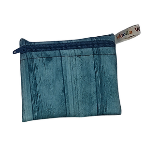 Blue Woodgrain - Snack Bag - Small Pippins Waterproof Pouch for Food, Makeup and more, Eco-Friendly and Washable Lunch, Travel, and Storage