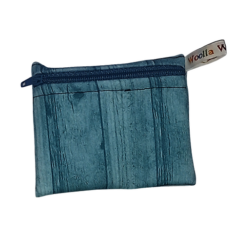 Blue Woodgrain - Snack Bag - Small Pippins Waterproof Pouch for Food, Makeup and more, Eco-Friendly and Washable Lunch, Travel, and Storage