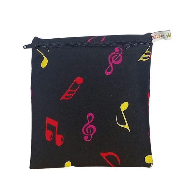Musical Notes - Small Poppins Pouch Washable Snack Bag