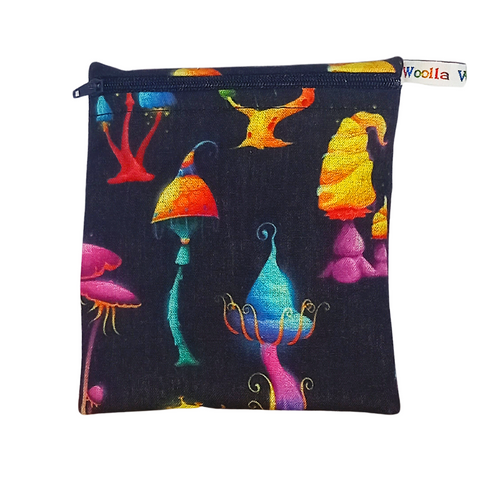 Midnight Mushroom - Small Poppins Pouch Washable Snack Bag