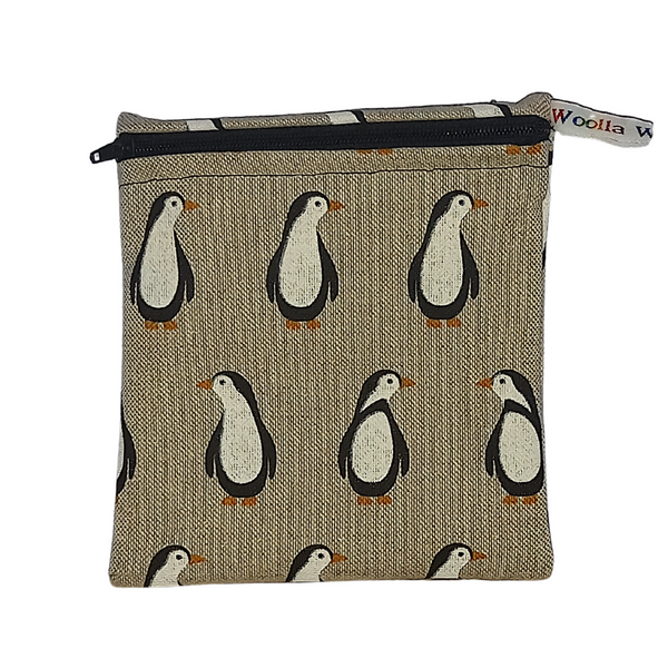 Natural Penguin - Small Poppins Pouch Washable Snack Bag