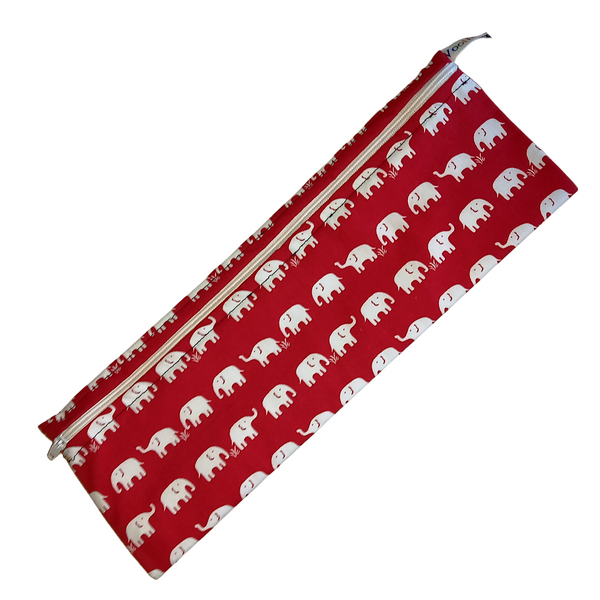 Red Elephant - XL  Straw/Cutlery/Chopstick Poppins Pouch