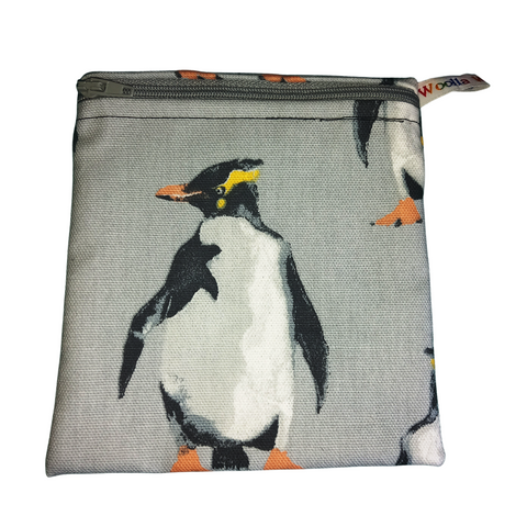 Artic Penguin - Small Poppins Pouch Washable Reusable Snack Bag