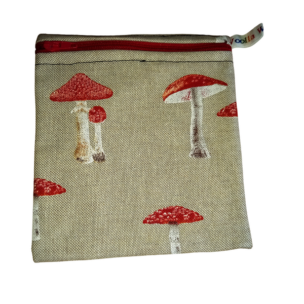 Toadstool - Small Poppins Pouch Washable Reusable Snack Bag