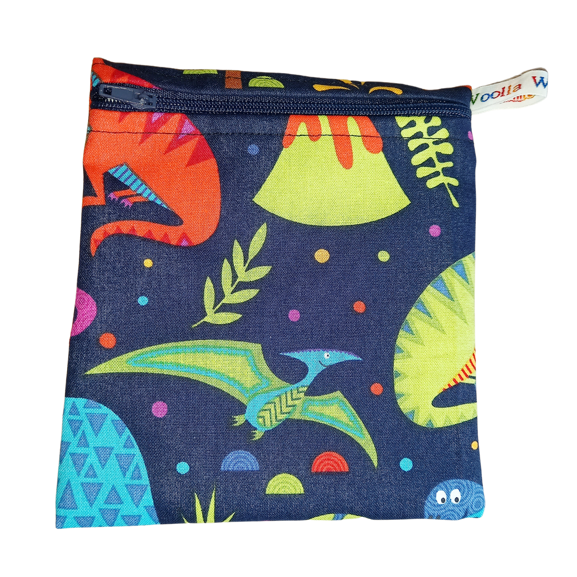Bright Dinosaurs - Small Poppins Pouch Washable Reusable Snack Bag