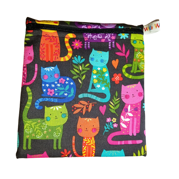 Bright Cats - Small Poppins Pouch Washable Reusable Snack Bag