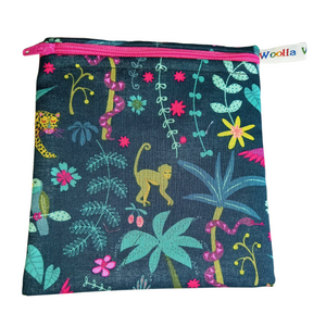 Jewelled Jungle - Small Poppins Pouch Washable Reusable Snack Bag