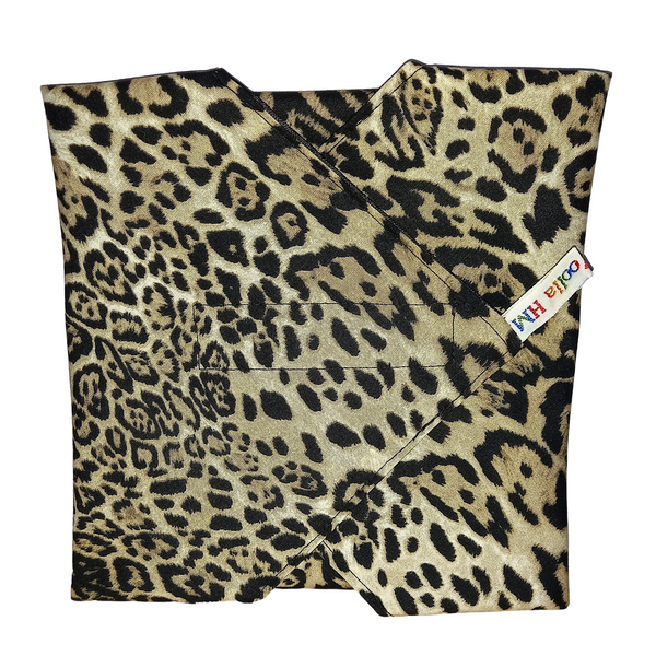Washable Reusable Sandwich Wrap  - Vegan - Snow Leopard Animal Print