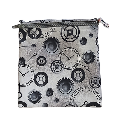 Clockwork Steampunk Cogs - Small Poppins Pouch Washable Snack Bag