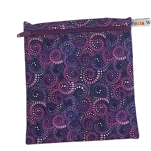 Purple Mosaic - Small Poppins Pouch Washable Snack Bag