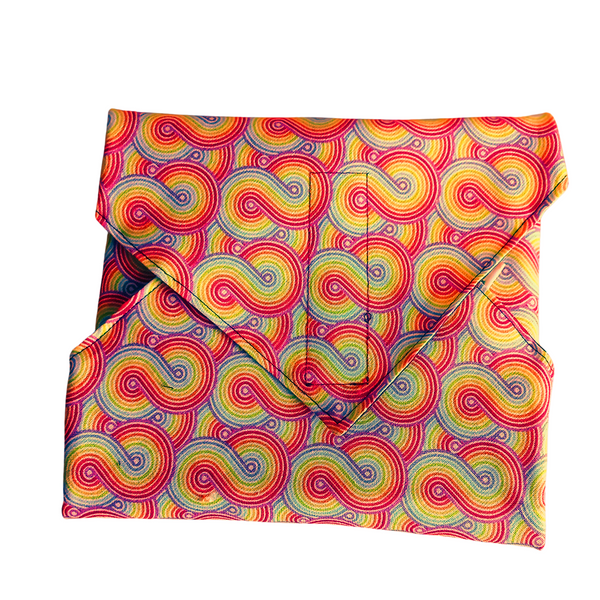 Washable Reusable Sandwich Wrap  - Vegan - Infinity Rainbow