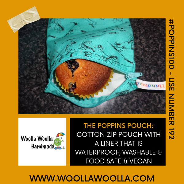 Metallic Thistles - Small Poppins Pouch Washable Snack Bag