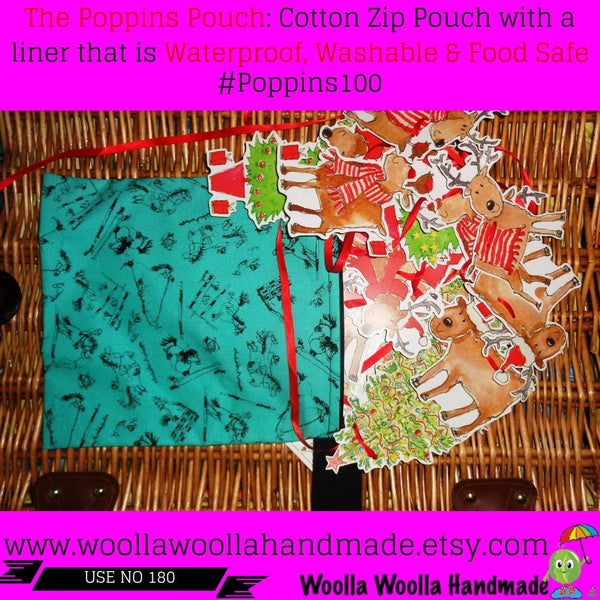 Washable Lunch Bag, Travel Toiletry Bag, School Lunch Box, Reusable Lunch Bag, Travel Makeup Bag, Reusable Wipes - Goats