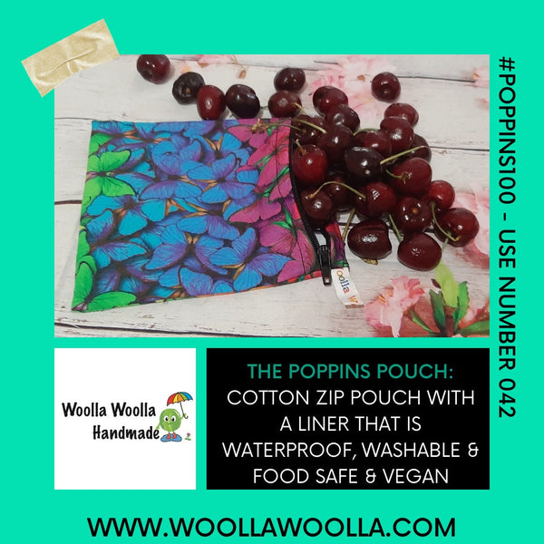Large Food Storage, Bikini Bag,  Toiletries Pouch, Charger Store, Zipper Beauty Organiser, Craft Box, Waterproof Lined Blue Penguins