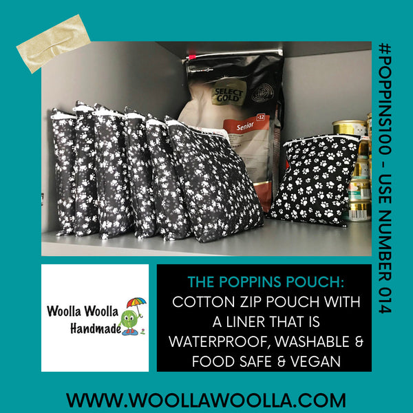 Reusable Sandwich Medium Pouch Eco-Friendly Waterproof Snack Bag, Fabric Zip Pouch for Food, Baked Goods, Everyday Guinea Pigs Herd