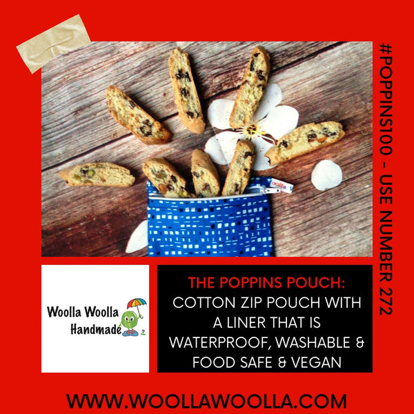 Fishing Rods Print Reusable Snack Bag: Waterproof Lined Zip Pouch