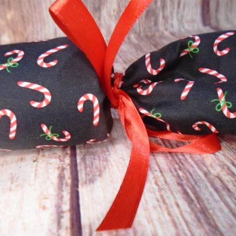 Candy Cane Fabric Reusable Christmas Cracker Pullable Eco Friendly Crackers, Zero Waste, Stocking Filler, Christmas Table Decoration