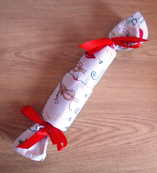 Alphabet Mice Fabric Reusable Christmas Cracker Pullable Eco Friendly Crackers, Zero Waste, Stocking Filler, Christmas Table Decoration