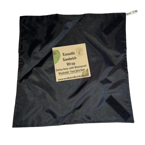 Reusable Sandwich Wrap, Wax Wrap Alternative Vegan Sustainable Sandwiches -Eco Zero Waste Hook & Loop Fastener - Dinosaur Skeleton