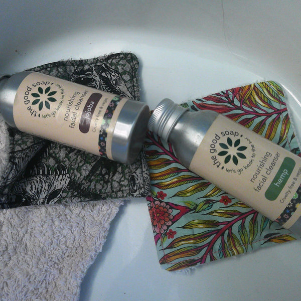 Reusable Cotton Face Wipes: Floral Makeup Remover Pads (4 Pck)