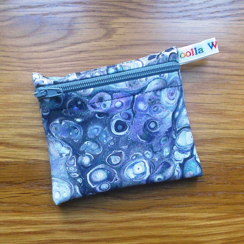 Snack Bag, Coin Purse, Pouch for Food, Organise, Store, Protect, Eco-Friendly and Washable Lunch, Travel, and Storage - Grey Fusion