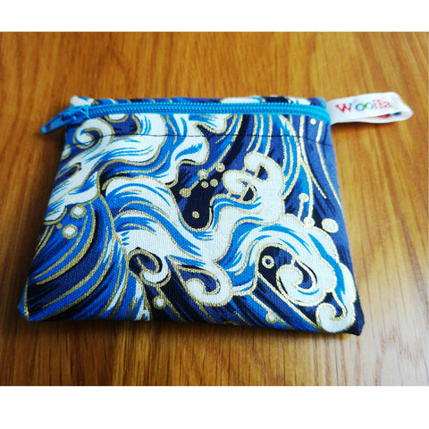 Snack Bag, Pouch for Food, Organise, Store, Protect, Eco-Friendly and Washable Lunch, Travel, and Storage - Blue Ocean Waves