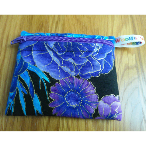 Snack Bag, Pouch for Food, Organise, Store, Protect, Eco-Friendly and Washable Lunch, Travel, and Storage - Midnight Flowers