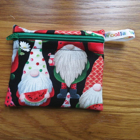 Snack Bag, Pouch for Food, Organise, Store, Protect, Eco-Friendly and Washable Lunch, Travel, and Storage - Pippins Watermelon Gnome Tomte