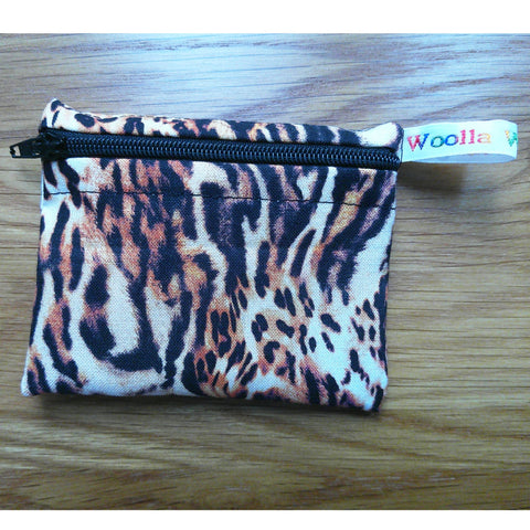 Snack Bag, Pouch for Food, Organise, Store, Protect, Eco-Friendly and Washable Lunch, Travel, and Storage - Pippins Tiger Animal Print