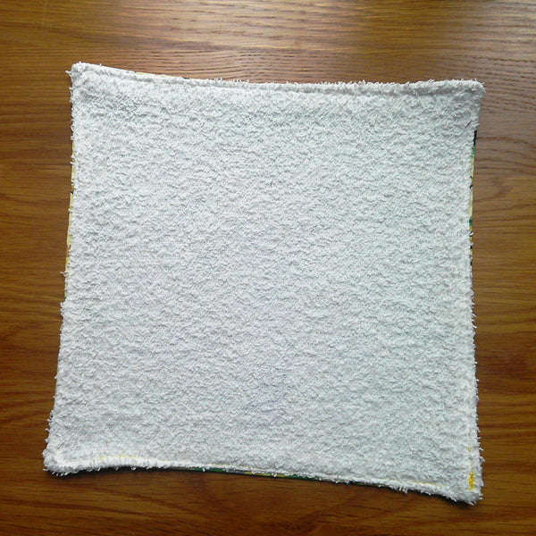 Face Flannel, Towel backed cloth, Wash Cloth, UnPaper Towel, Face Wipe, Makeup Remover, Eco Friendly, Plastic Free - Grey Blocks