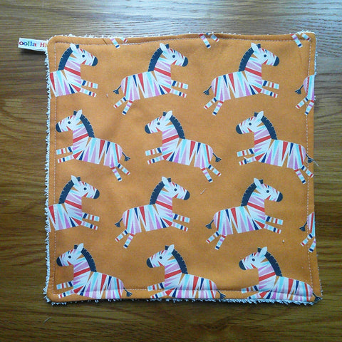 Face Flannel, Towel backed cloth, Wash Cloth, UnPaper Towel, Face Wipe, Makeup Remover, Eco Friendly, Plastic Free -  Zebra Frolic