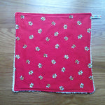 Red Bees Face Flannel: Cotton Towel-Backed Wash Cloth