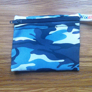 Snack Bag, Pouch for Food, Organise, Store, Protect, Eco-Friendly and Washable Lunch, Travel, and Storage - Blue Camo