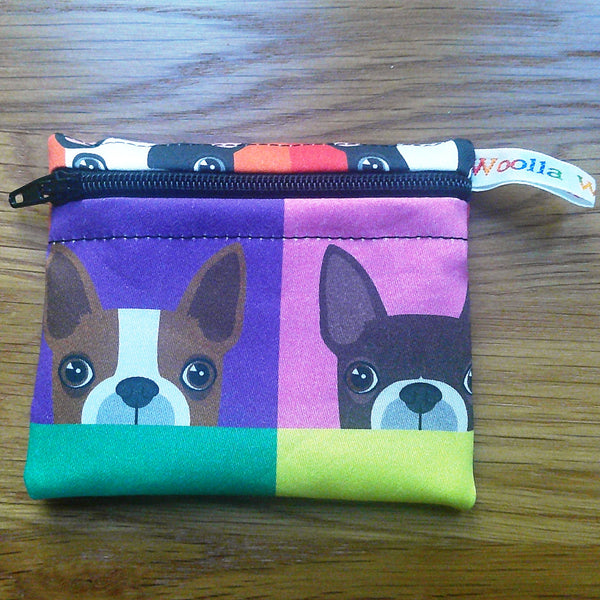 Snack Bag, Coin Purse, Pouch for Food, Organise, Store, Protect, Eco-Friendly and Washable Lunch, Travel, and Storage - French Bulldogs