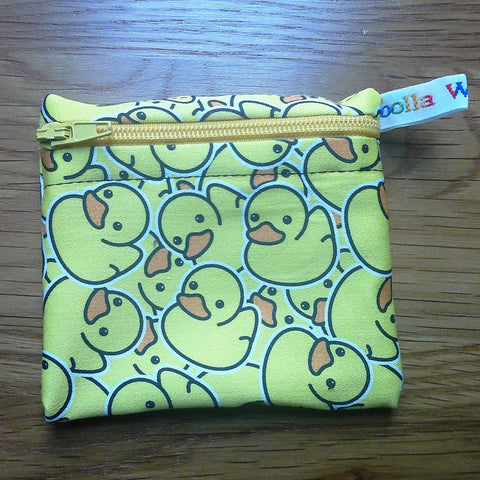 Snack Bag, Coin Purse, Pouch for Food, Organise, Store, Protect, Eco-Friendly and Washable Lunch, Travel, and Storage - Rubber Ducky