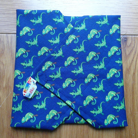 Reusable Sandwich Wrap, Wax Wrap Alternative Vegan Sustainable Sandwiches -Eco Zero Waste Hook & Loop Fastener Chameleon Gecko