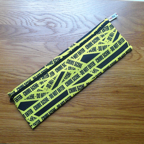 Straw Cutlery Pouch Extra Large, Toothbrush case, Pencil Bag, Crochet Hook Zip Pouch, Chopstick Case Picnic Work Lunch Eco Crime Scene