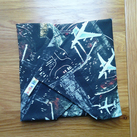 Reusable Sandwich Wrap, Wax Wrap Alternative Vegan Sustainable Sandwiches -Eco Zero Waste Hook & Loop Fastener - Airport