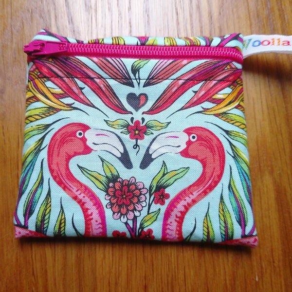 Snack Bag, Pouch for Food, Organise, Store, Protect, Eco-Friendly and Washable Lunch, Travel, and Storage - TP Flamingo