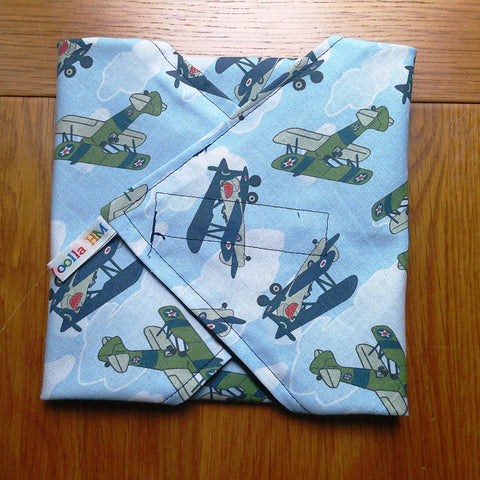 Reusable Sandwich Wrap, Wax Wrap Alternative Vegan Sustainable Sandwiches -Eco Zero Waste Hook & Loop Fastener BiPlane