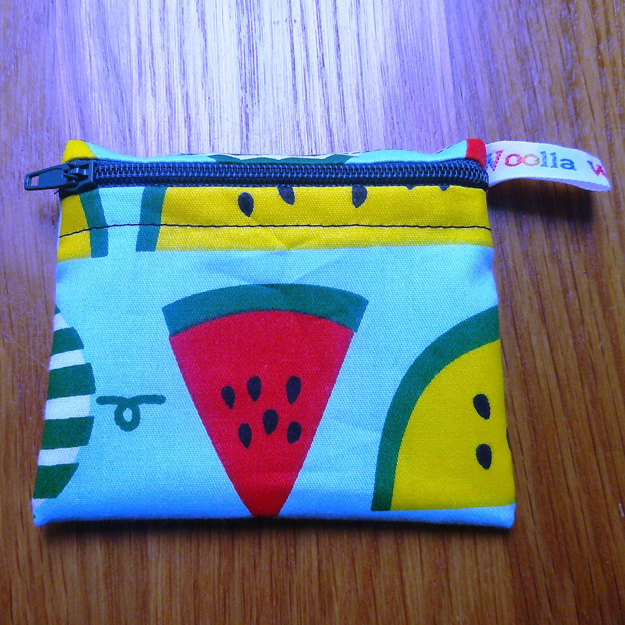 Snack Bag, Pouch for Food, Organise, Store, Protect, Eco-Friendly and Washable Lunch, Travel, and Storage - Blue Watermelon