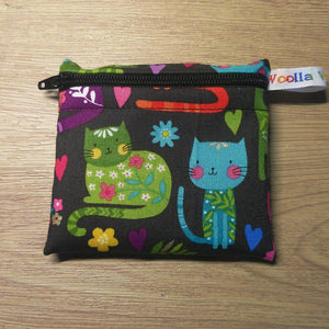 Snack Bag, Pouch for Food, Organise, Store, Protect, Eco-Friendly and Washable Lunch, Travel, and Storage - Katie Cats