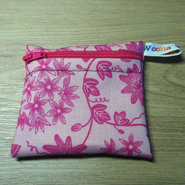 Snack Bag, Pouch for Food, Organise, Store, Protect, Eco-Friendly and Washable Lunch, Travel, and Storage - Pink Hummingbird