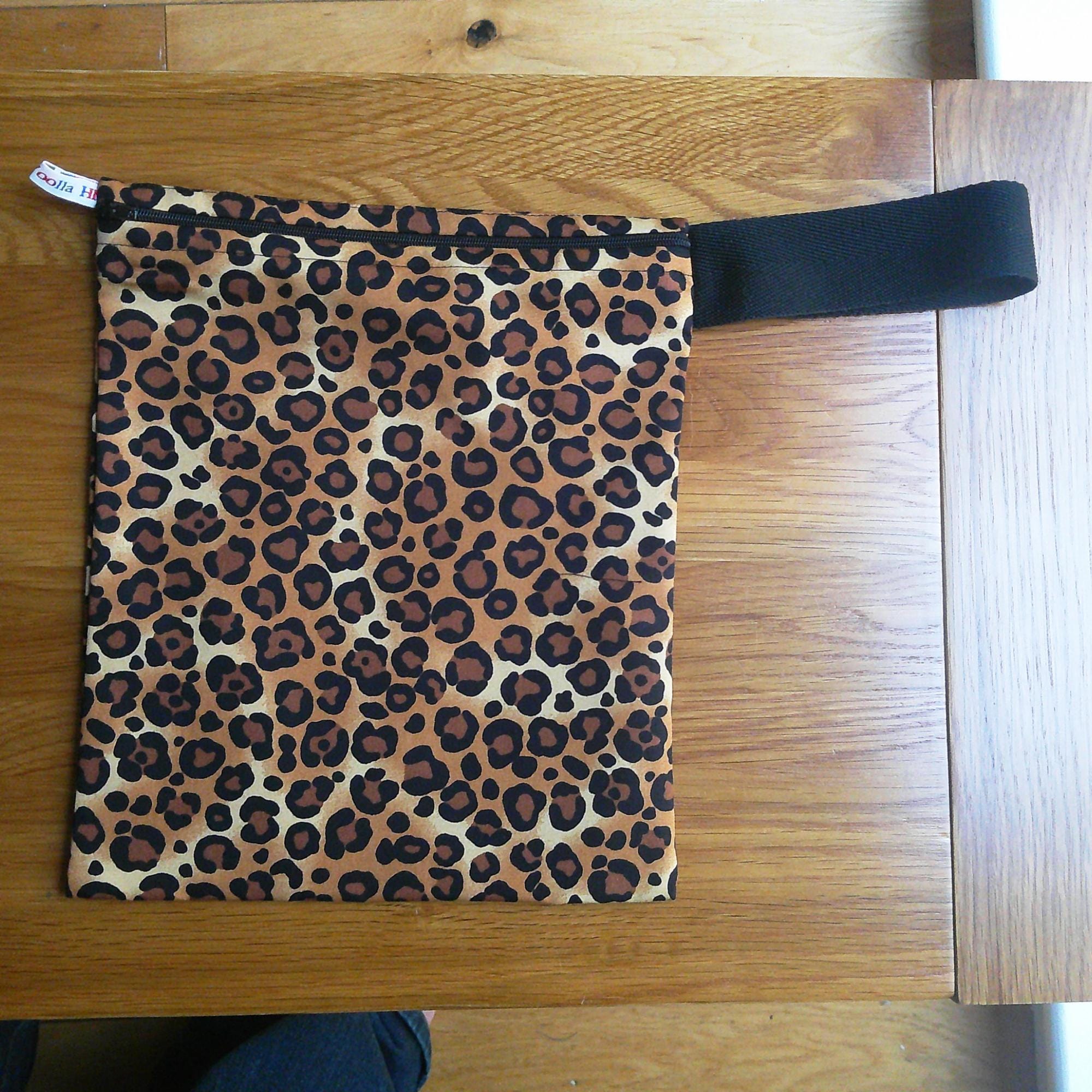 Washable Lunch Bag, Travel Toiletry Bag, School Lunch Box, Reusable Lunch Bag, Travel Makeup Bag, Reusable Wipes - Leopard Print