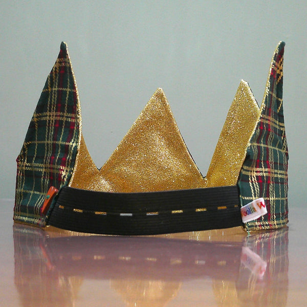 Red Beasties With Red Glitter Fabric Christmas Crown Reversible Adjustable 1 Size Fit All Party Hat Birthday  Zero Waste