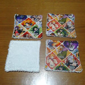 Reusable Face Wipes, Reusable Cotton Pads, Washable Wipes, Makeup Remover Pads, Baby Wipes, Reusable Cleaning Pads 4 Pack Anime Diamond