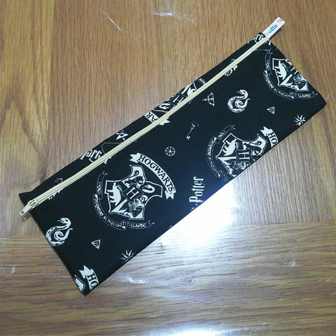 Straw Cutlery Pouch Extra Large Toothbrush Case, Pencil Bag, Crochet Hook Zip Pouch, Chopstick Case, Picnic or Work Lunch Magical Crest